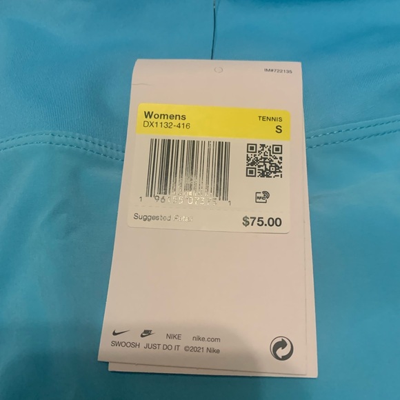 Nike Dri-Fit Golf Skort $75 Baltic Blue Skirt Womens Tennis Pickleball - Picture 4 of 7